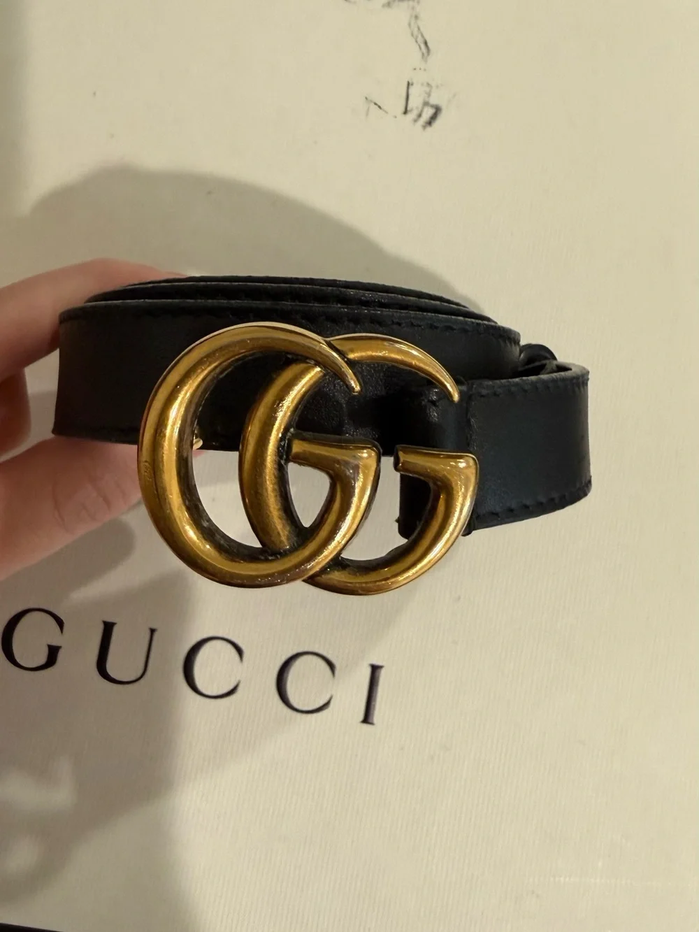 Gucci GG Marmont thin belt